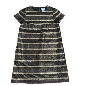 Ce Ce Cynthia Steffe dress black and gold stripes Size 4